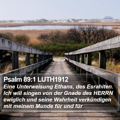 Psalm 89:1 LUTH1912 Bible Verse Image