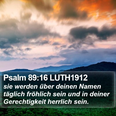 Psalm 89:16 LUTH1912 Bible Verse Image