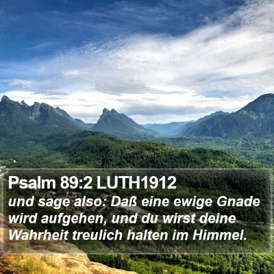 Psalm 89:2 LUTH1912 Bible Verse Image