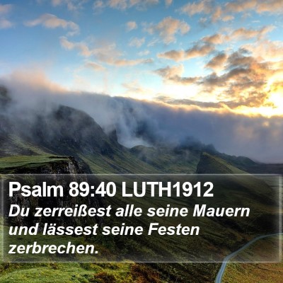 Psalm 89:40 LUTH1912 Bible Verse Image