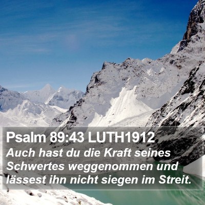 Psalm 89:43 LUTH1912 Bible Verse Image
