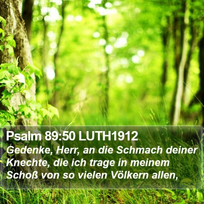 Psalm 89:50 LUTH1912 Bible Verse Image