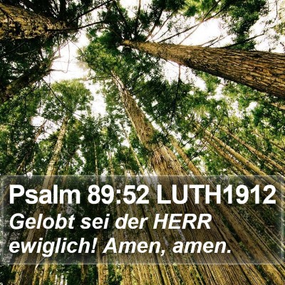Psalm 89:52 LUTH1912 Bible Verse Image