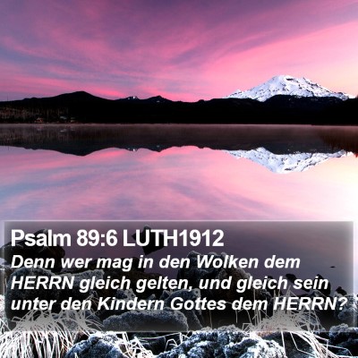 Psalm 89:6 LUTH1912 Bible Verse Image
