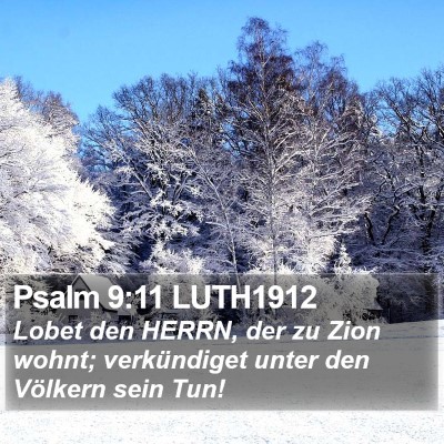 Psalm 9:11 LUTH1912 Bible Verse Image