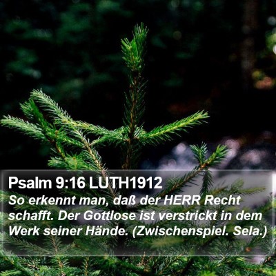Psalm 9:16 LUTH1912 Bible Verse Image