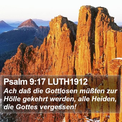 Psalm 9:17 LUTH1912 Bible Verse Image
