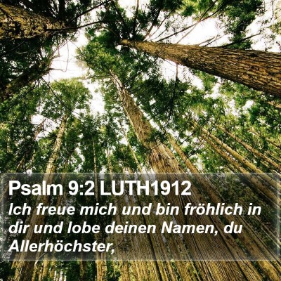 Psalm 9:2 LUTH1912 Bible Verse Image