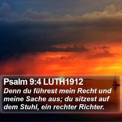 Psalm 9:4 LUTH1912 Bible Verse Image