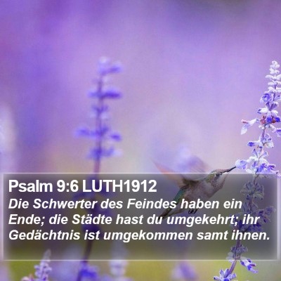 Psalm 9:6 LUTH1912 Bible Verse Image