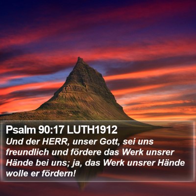 Psalm 90:17 LUTH1912 Bible Verse Image