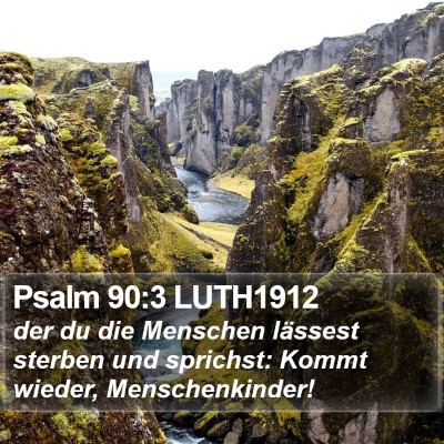 Psalm 90:3 LUTH1912 Bible Verse Image