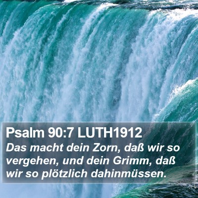 Psalm 90:7 LUTH1912 Bible Verse Image