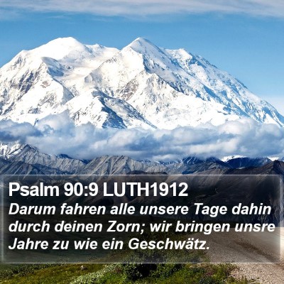 Psalm 90:9 LUTH1912 Bible Verse Image