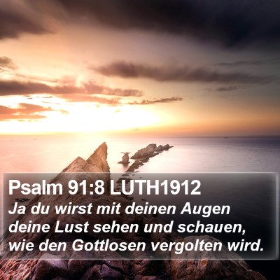 Psalm 91:8 LUTH1912 Bible Verse Image