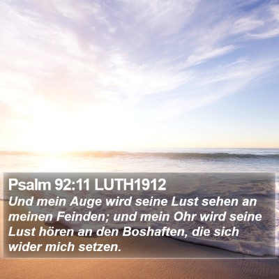Psalm 92:11 LUTH1912 Bible Verse Image