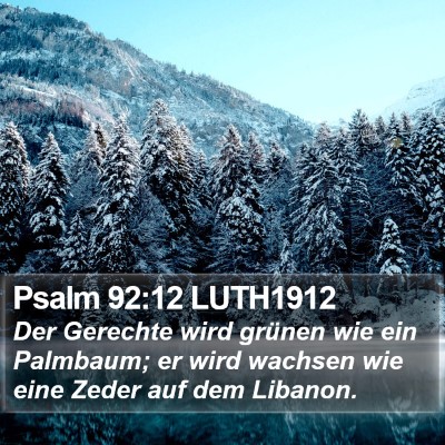 Psalm 92:12 LUTH1912 Bible Verse Image