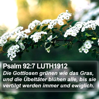 Psalm 92:7 LUTH1912 Bible Verse Image