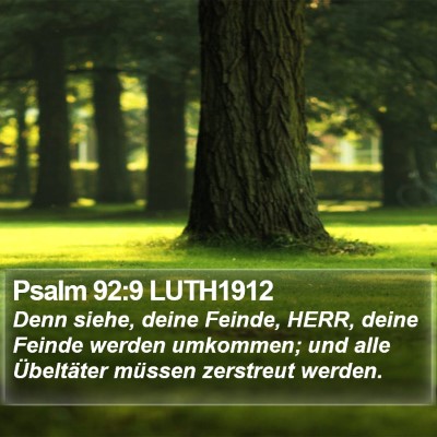 Psalm 92:9 LUTH1912 Bible Verse Image