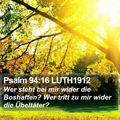 Psalm 94:16 LUTH1912 Bible Verse Image
