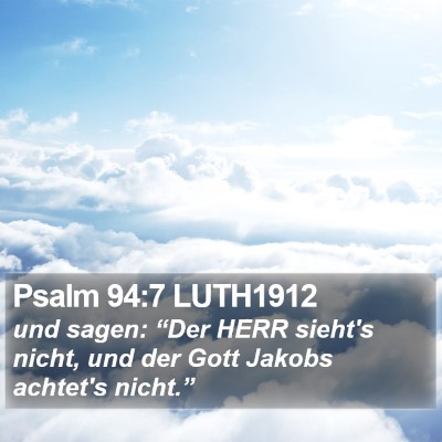 Psalm 94:7 LUTH1912 Bible Verse Image