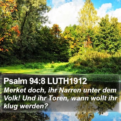 Psalm 94:8 LUTH1912 Bible Verse Image