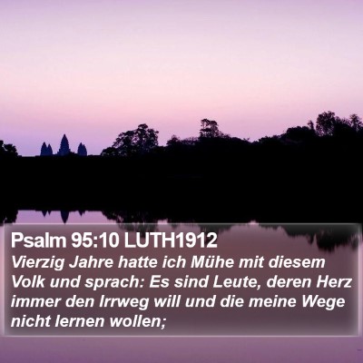Psalm 95:10 LUTH1912 Bible Verse Image