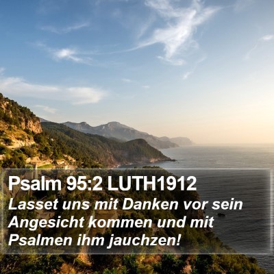 Psalm 95:2 LUTH1912 Bible Verse Image