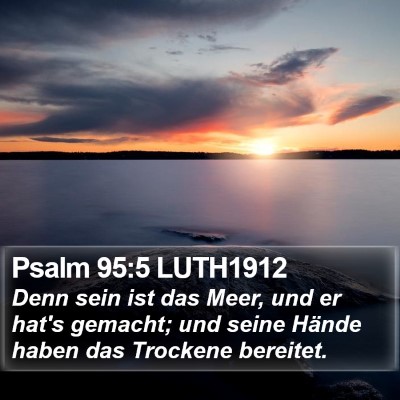 Psalm 95:5 LUTH1912 Bible Verse Image