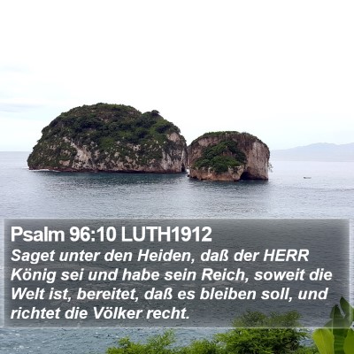 Psalm 96:10 LUTH1912 Bible Verse Image