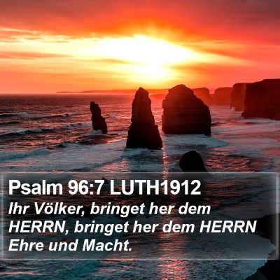 Psalm 96:7 LUTH1912 Bible Verse Image