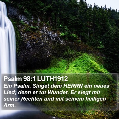 Psalm 98:1 LUTH1912 Bible Verse Image