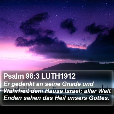 Psalm 98:3 LUTH1912 Bible Verse Image