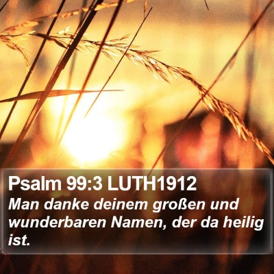 Psalm 99:3 LUTH1912 Bible Verse Image
