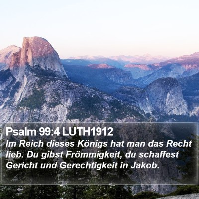 Psalm 99:4 LUTH1912 Bible Verse Image