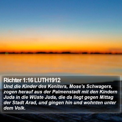 Richter 1:16 LUTH1912 Bible Verse Image