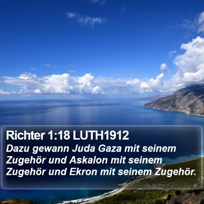 Richter 1:18 LUTH1912 Bible Verse Image