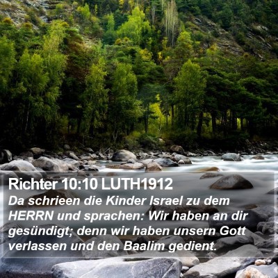 Richter 10:10 LUTH1912 Bible Verse Image
