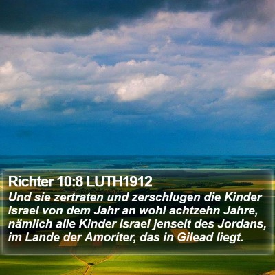 Richter 10:8 LUTH1912 Bible Verse Image