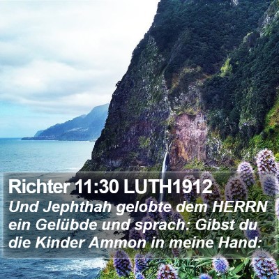 Richter 11:30 LUTH1912 Bible Verse Image