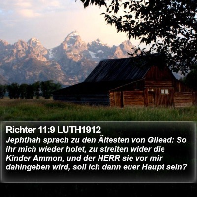 Richter 11:9 LUTH1912 Bible Verse Image