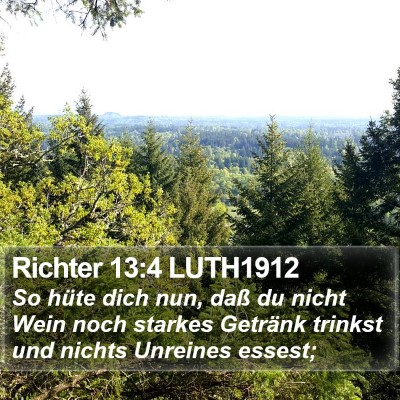 Richter 13:4 LUTH1912 Bible Verse Image