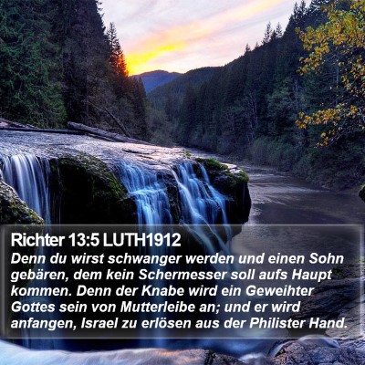 Richter 13:5 LUTH1912 Bible Verse Image