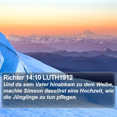 Richter 14:10 LUTH1912 Bible Verse Image