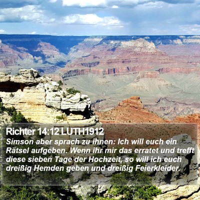 Richter 14:12 LUTH1912 Bible Verse Image