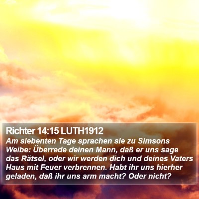 Richter 14:15 LUTH1912 Bible Verse Image