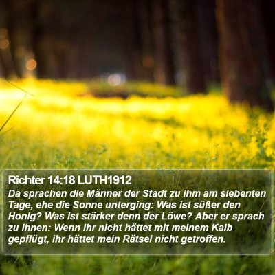 Richter 14:18 LUTH1912 Bible Verse Image