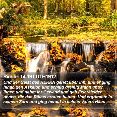 Richter 14:19 LUTH1912 Bible Verse Image