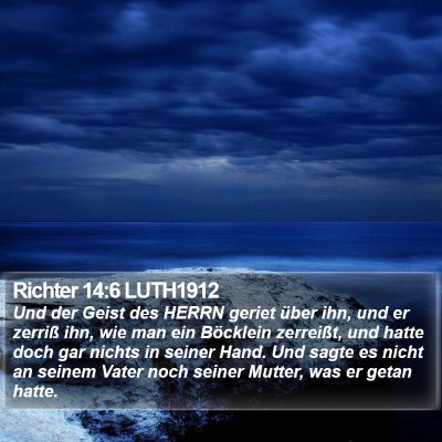 Richter 14:6 LUTH1912 Bible Verse Image