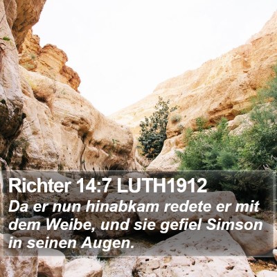 Richter 14:7 LUTH1912 Bible Verse Image
